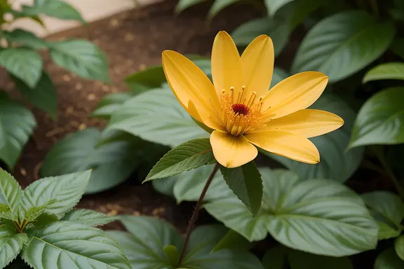 Delicate yyyy-Shaped Flower Blooms in Garden