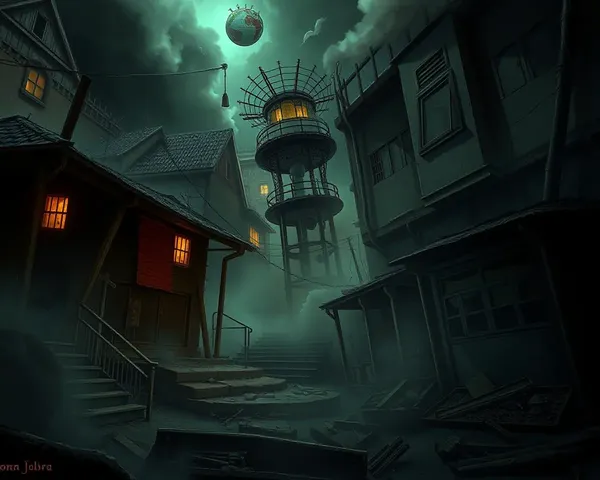 Demon Slayer Wallpaper for Laptop: Abandoned Town at Dusk
