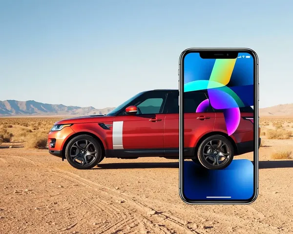 Desert Range Rover with Abstract Art Wallpaper
