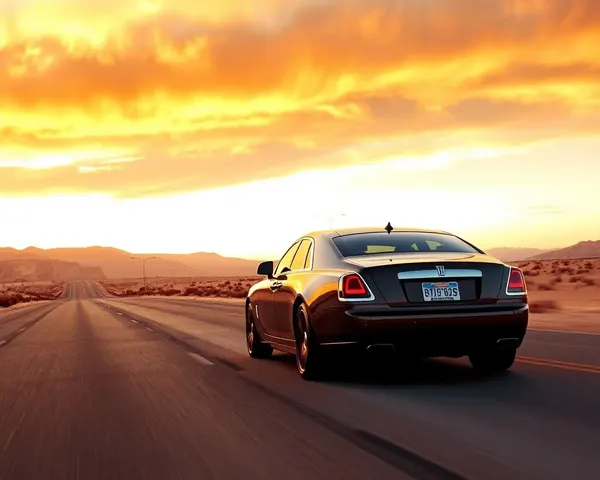 Desert Sunset Rolls-Royce Ghost Highway Drive