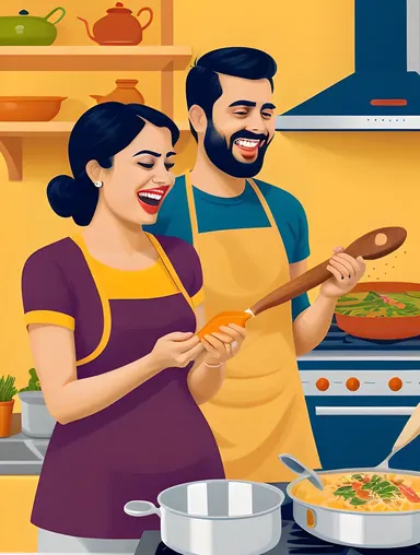Deshi Bhabhi and Bhai's Kitchen Fun