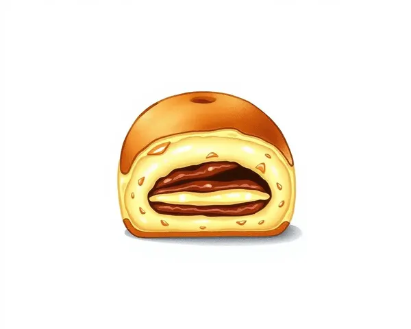 Detailed Biskut Cross-Section with Layers of Dough and Filling