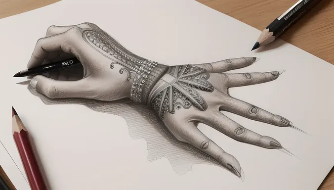 Detailed Hands with Intricate Anatomy and Skin Texture