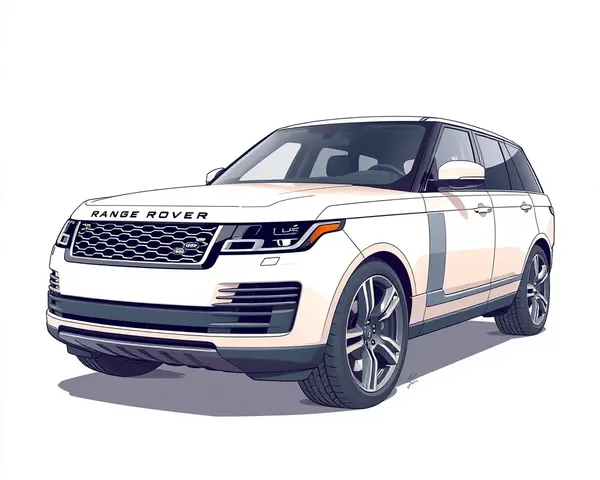 Detailed Illustration of Range Rover's Sleek Exterior Design