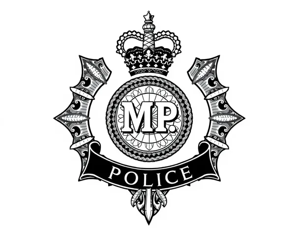 Detailed MP Police Logo with Intricate Designs