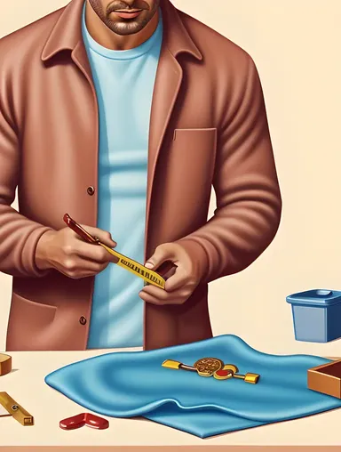 Detective Examines Evidence with Undressing Tool at Crime Scene
