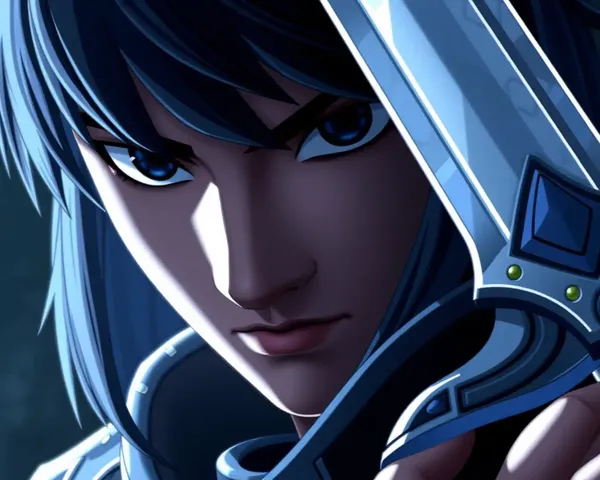 Determined Nexon Character with Sword in Hand Close-up