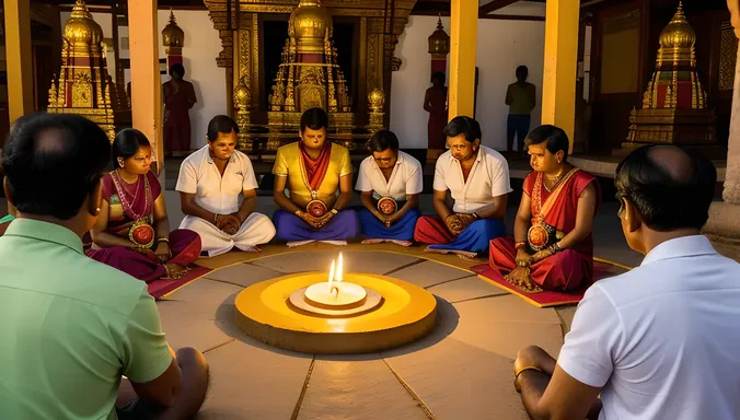 Devotees Gather at Ahobilam Temple for Prayers and Rituals