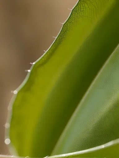 Dicot Leaf with Distinctive Net-Like Veins Up Close