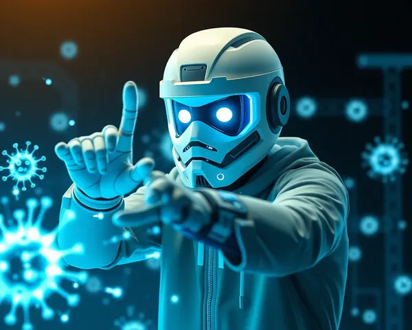 Digital Defender Fights Malware and Viruses in Cyber Space Wallpaper