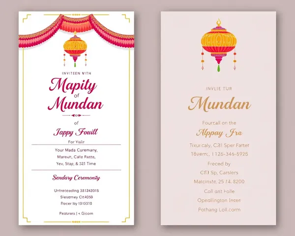 Digital Mundan Ceremony Invitation Card with Modern Design