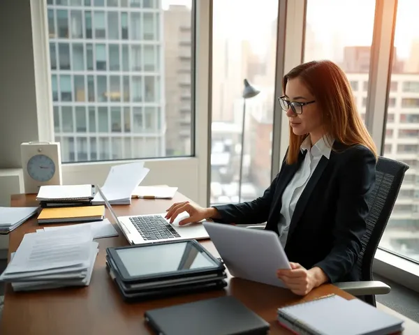 Digital Office Manager's Urban Workspace Setup