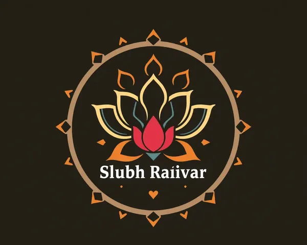 Digital Shubh Ravivar-Inspired Logo with Traditional Motifs