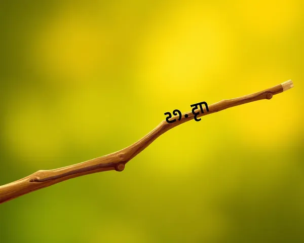Digital Twig with Kannada Alphabet Decorative Festival Element