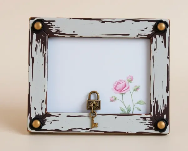 Distressed Metal Frame Locks in 1st Anniversary Memories