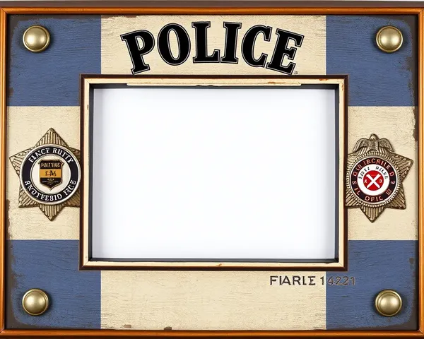 Distressed Vintage Police Photo Frame for Nostalgic Touch
