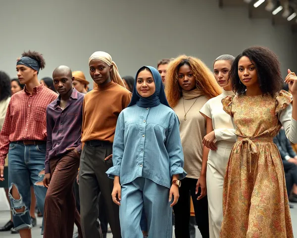 Diverse People Modeling Readymade Garments with Blurred Background