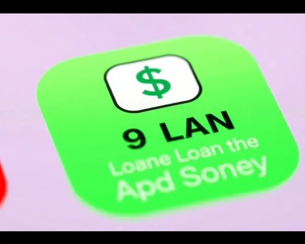 Dollar Sign Loan Service Banner on Phone App Icon