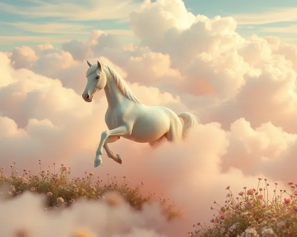 Dona Pattal Floating in Dreamy Ethereal Landscape