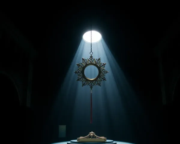 Dona Pattal Suspended in Mid-Air with Halo of Light