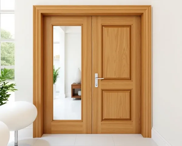 Double Door Design in Wood Images Featured Online