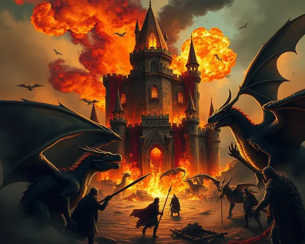 Dragons Conquer Castle with Flames and Sirens