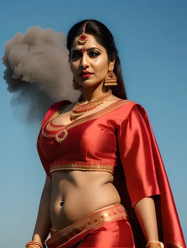 Dramatic Bhabhi Pic: Strong and Confident Portrait
