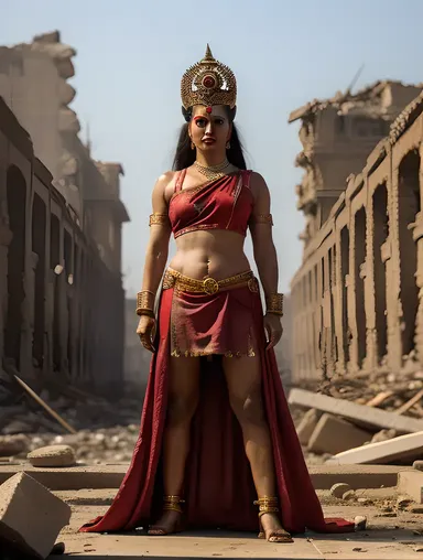 Dramatic Bhadrakali Goddess of Time and Destruction