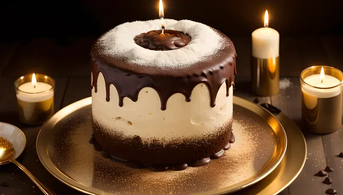 Dramatic Black Forest Cake with Chocolate Ganache Waterfall