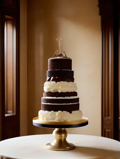 Dramatic Black Forest Cake with Whipped Cream Tower