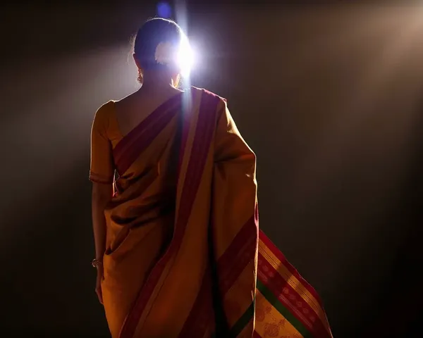 Dramatic Lighting on Sambalpuri Saree with Stunning Border Design