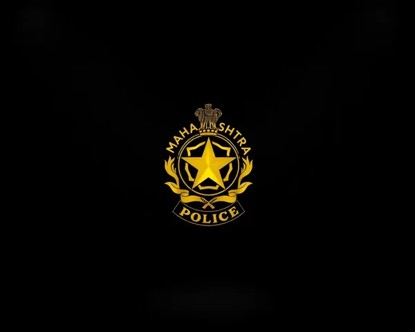 Dramatic Maharashtra Police Logo with Spotlight Effect