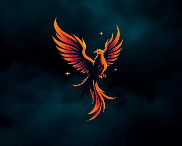 Dramatic Rising Phoenix Illustration for Growth and Transformation