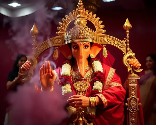 Dramatic Shradhanjali Image with Bold Red and Gold Colors