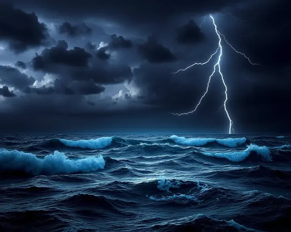 Dramatic Stormy Sea with 1280x720 Pixel Dark Foreboding Background