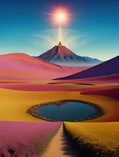 Dream Unfolds with Vivid Colors and Surreal Landscapes