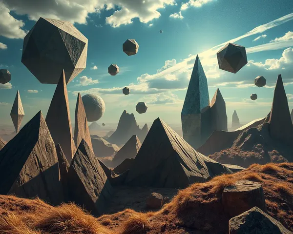 Dreamlike Landscape with Shifting Impossible Geometry