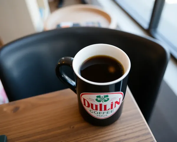 Dublin Coffee Mug with Freshly Brewed Coffee Inside
