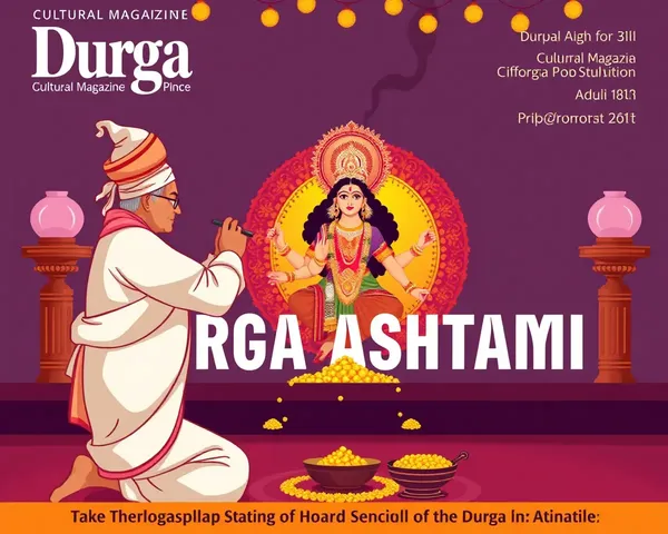 Durga Ashtami Puja Rituals Graphic for Cultural Magazine