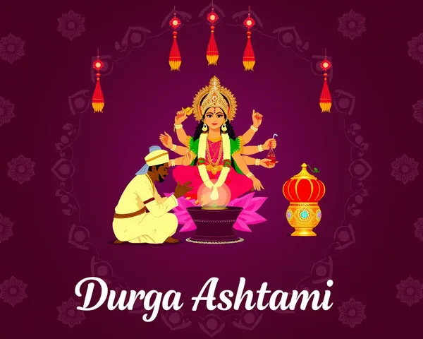 Durga Ashtami Rituals Graphic for Cultural Festival Website