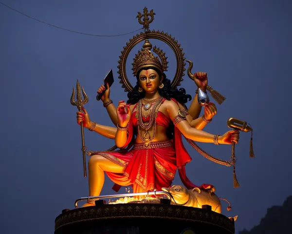 Durga Image Portrays Strength and Courage Always