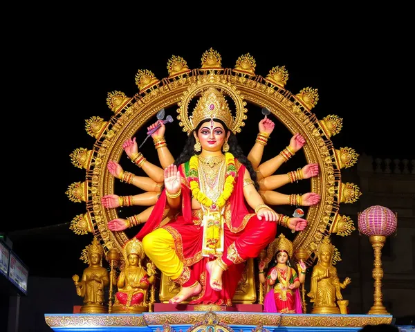 Durga Puja Image: A Sacred Representation of Hindu Festival