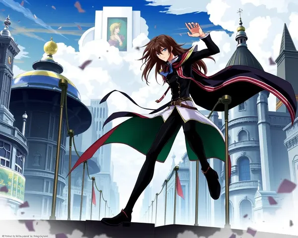 Dynamic Anime Fanart Wallpaper: Character in Dramatic Cityscape