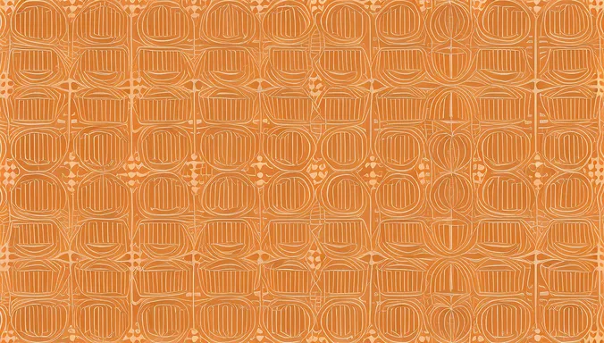 Earthy Tones Tessellation Art Piece with Curved Lines and Shapes
