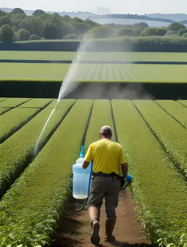 Eco-Friendly Biopesticide Spraying for Healthy Crops