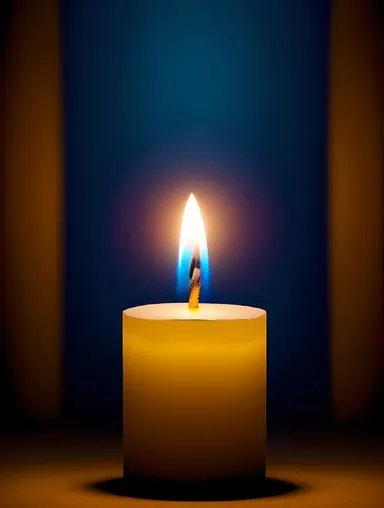 Eerie Birthday Candle in Dark Moody Abstract Background