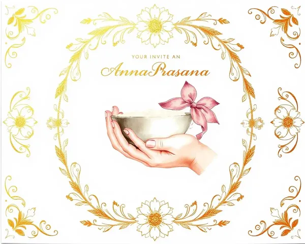 Elegant Annaprasana Invitation Card with Delicate Watercolor Design