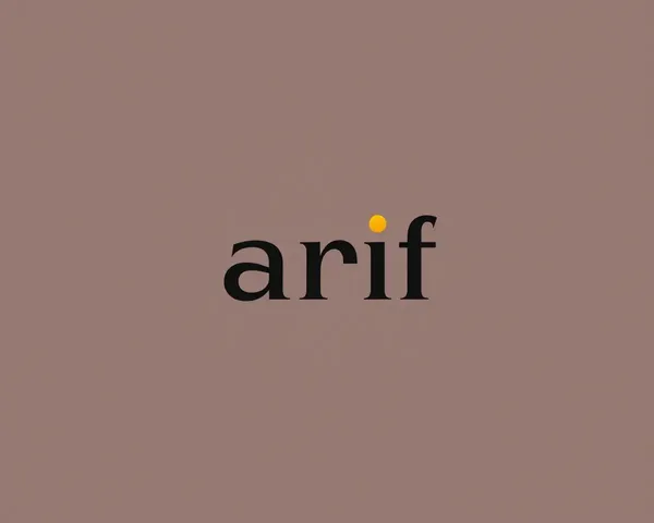 Elegant Arif Logo with Bold Font and Subtle Gradient Effect