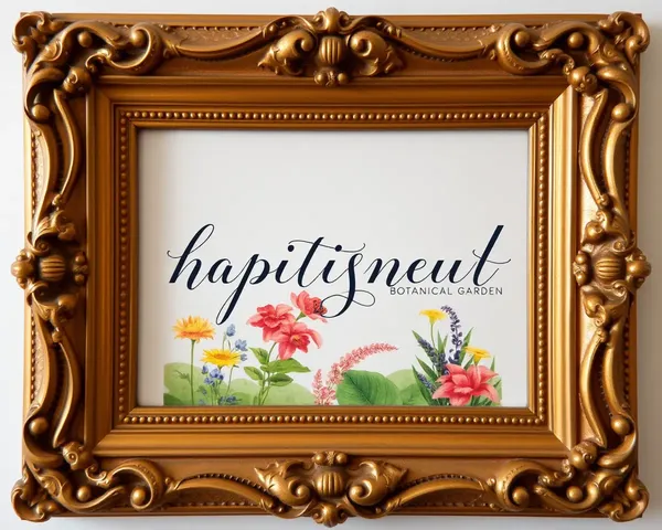 Elegant Font Displays Botanical Garden Watercolor