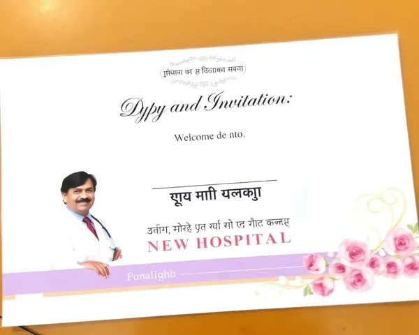 Elegant Invitation Card for New Hospital Welcome Party